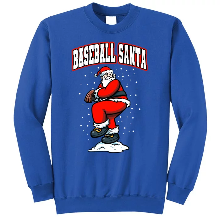 Xmas Pitcher Santa Claus Christmas Baseball Gift Sweatshirt