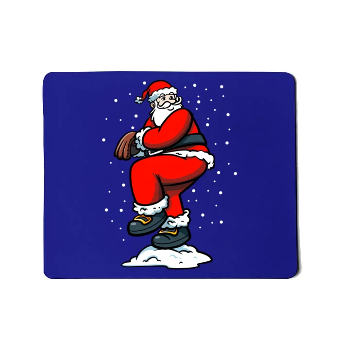 Xmas Pitcher Santa Claus Christmas Baseball Funny Gift Mousepad