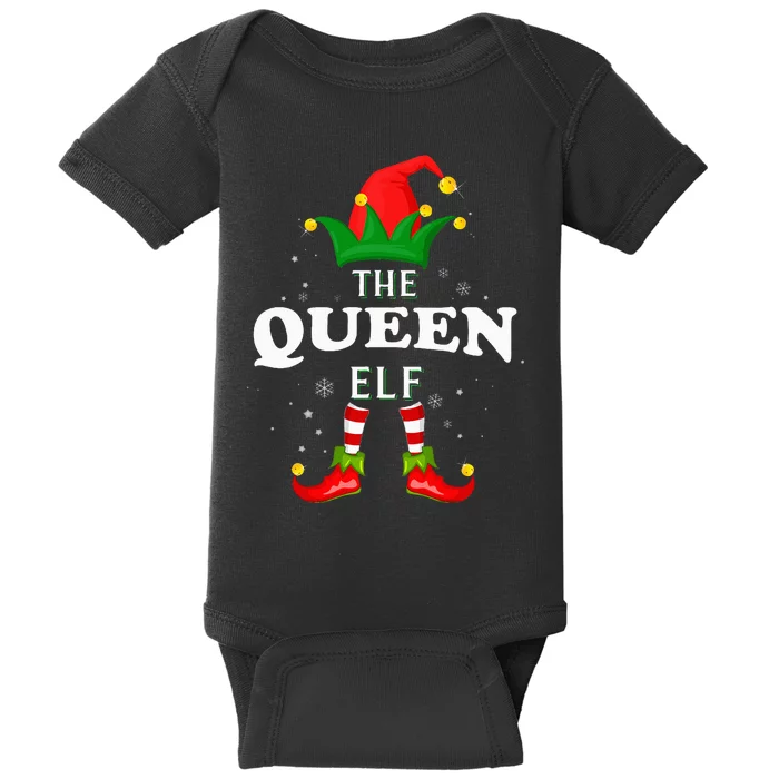 Xmas Queen Elf Family Matching Christmas Pajama Baby Bodysuit