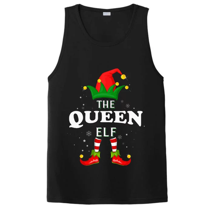 Xmas Queen Elf Family Matching Christmas Pajama Performance Tank