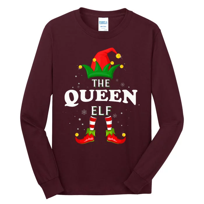 Xmas Queen Elf Family Matching Christmas Pajama Tall Long Sleeve T-Shirt