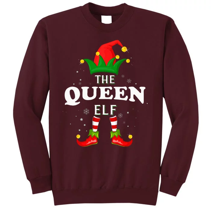 Xmas Queen Elf Family Matching Christmas Pajama Tall Sweatshirt