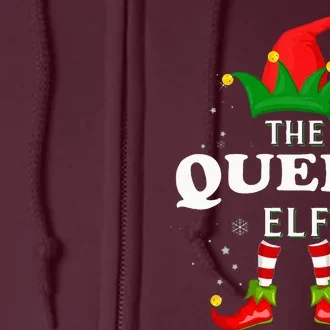 Xmas Queen Elf Family Matching Christmas Pajama Full Zip Hoodie