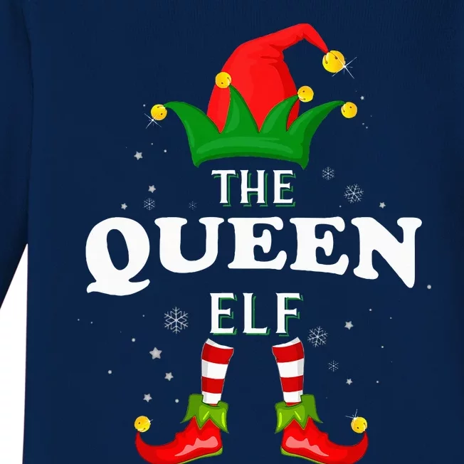 Xmas Queen Elf Family Matching Christmas Pajama Baby Long Sleeve Bodysuit