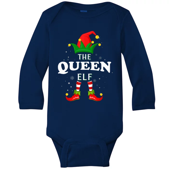 Xmas Queen Elf Family Matching Christmas Pajama Baby Long Sleeve Bodysuit