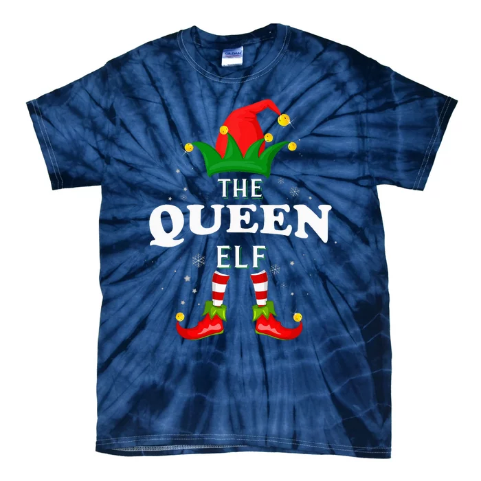 Xmas Queen Elf Family Matching Christmas Pajama Tie-Dye T-Shirt