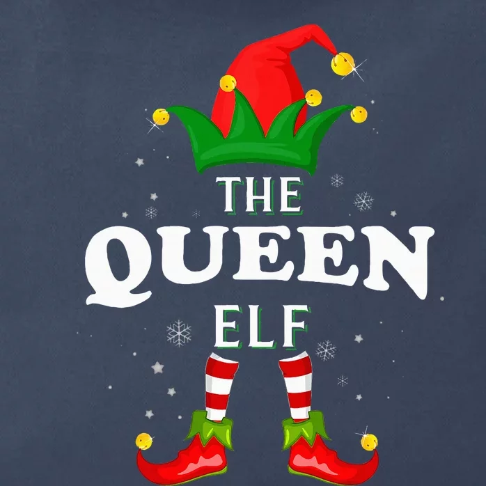 Xmas Queen Elf Family Matching Christmas Pajama Zip Tote Bag