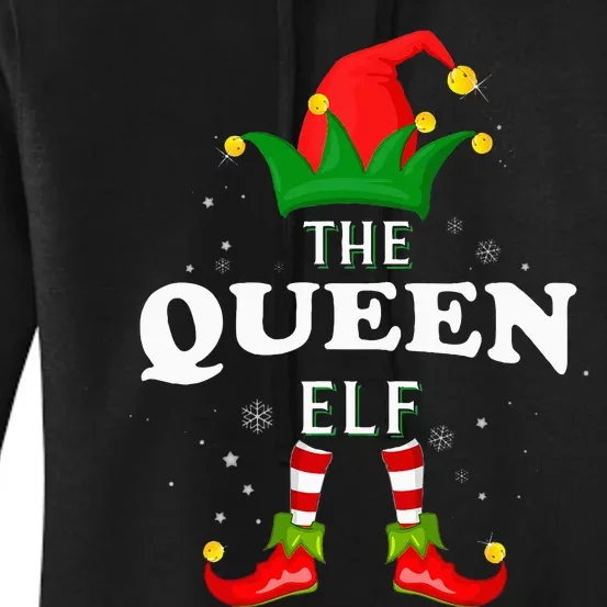 Xmas Queen Elf Family Matching Christmas Pajama Women's Pullover Hoodie