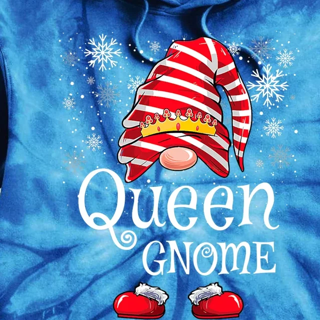 Xmas Queen Gnome Matching Family Gnomes Christmas Great Gift Tie Dye Hoodie