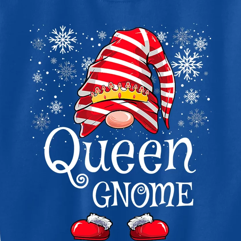 Xmas Queen Gnome Matching Family Gnomes Christmas Great Gift Kids Sweatshirt