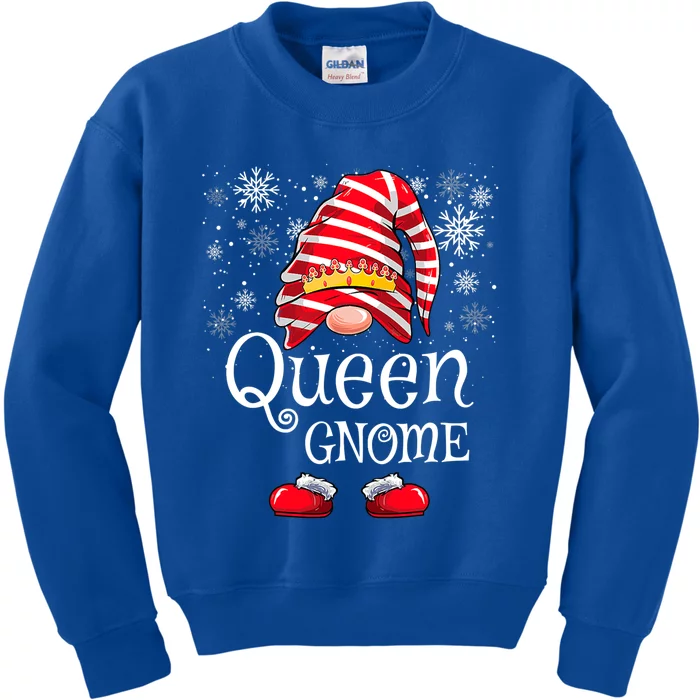 Xmas Queen Gnome Matching Family Gnomes Christmas Great Gift Kids Sweatshirt