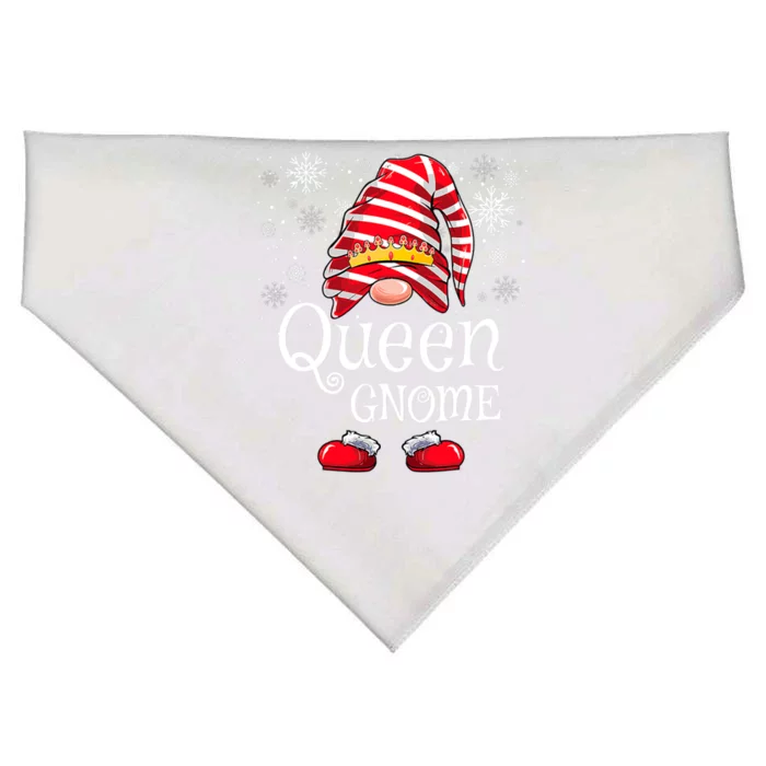 Xmas Queen Gnome Matching Family Gnomes Christmas Great Gift USA-Made Doggie Bandana