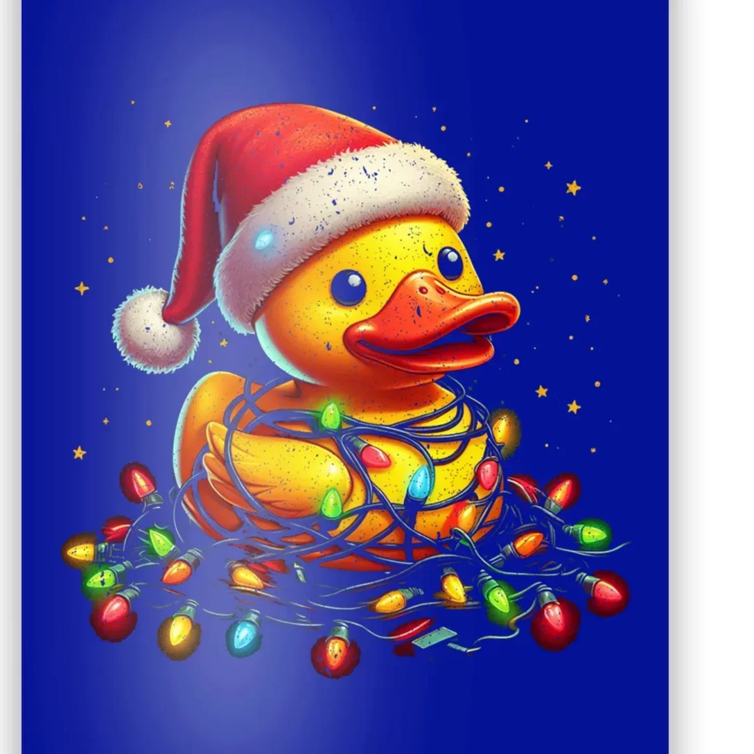 Xmas Rubber Duck Christmas Gift Poster