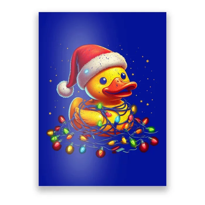 Xmas Rubber Duck Christmas Gift Poster