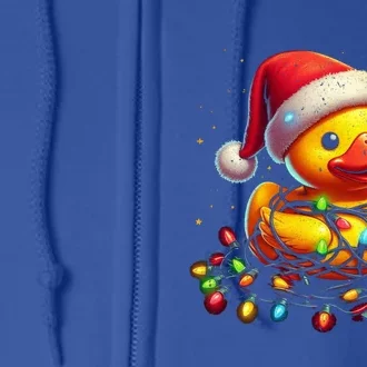 Xmas Rubber Duck Christmas Gift Full Zip Hoodie