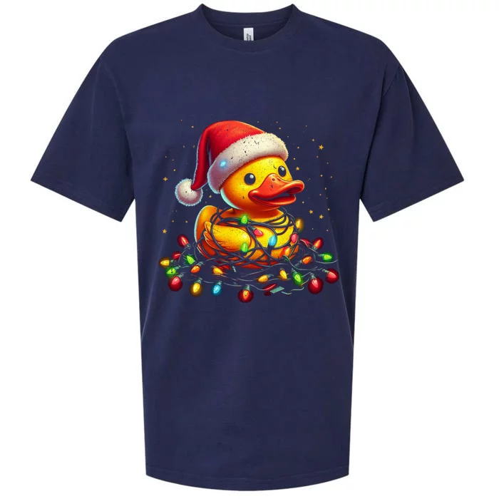 Xmas Rubber Duck Christmas Gift Sueded Cloud Jersey T-Shirt