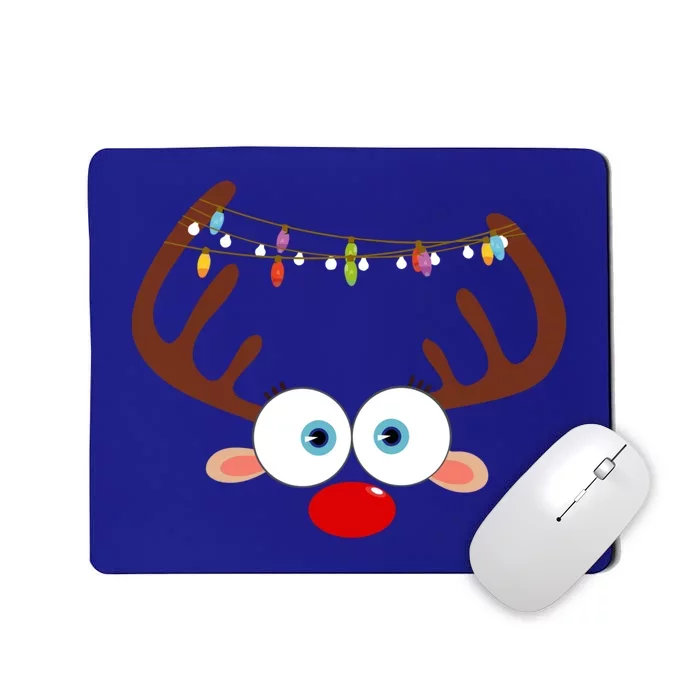 Xmas Reindeer Funny Matching Family Reindeer Face Gift Mousepad