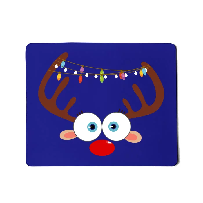 Xmas Reindeer Funny Matching Family Reindeer Face Gift Mousepad