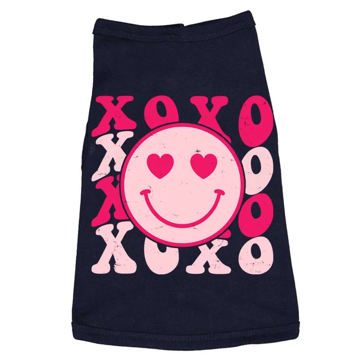 Xoxo Retro Groovy Valentines Day Smile Doggie Tank