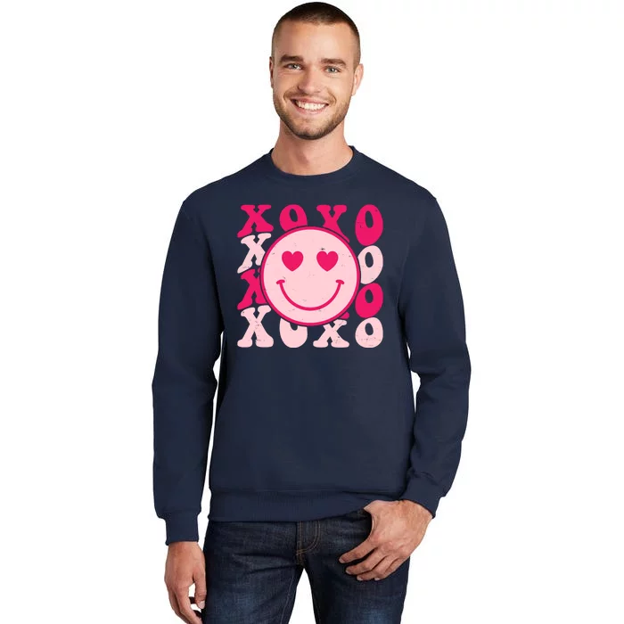 Xoxo Retro Groovy Valentines Day Smile Sweatshirt