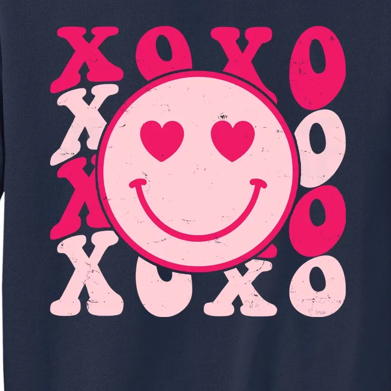 Xoxo Retro Groovy Valentines Day Smile Sweatshirt