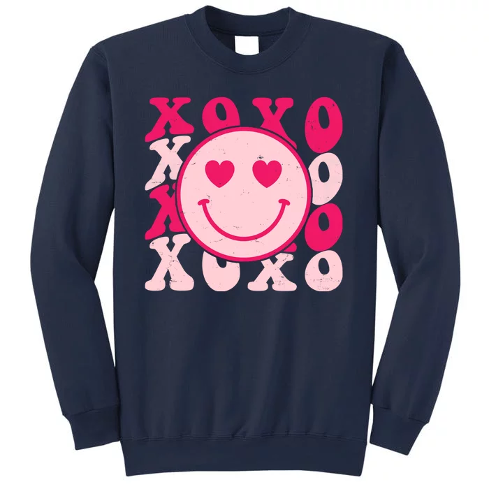 Xoxo Retro Groovy Valentines Day Smile Sweatshirt