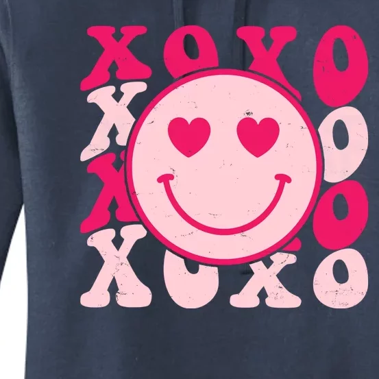 Xoxo Retro Groovy Valentines Day Smile Women's Pullover Hoodie