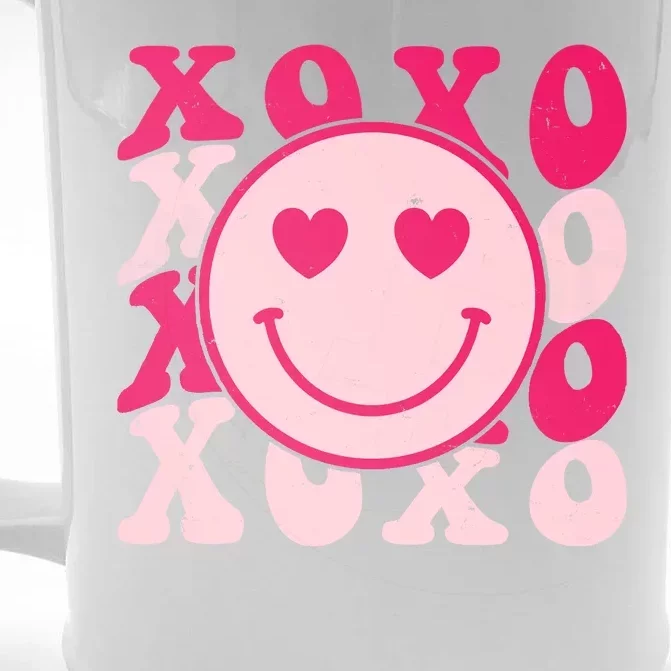 Xoxo Retro Groovy Valentines Day Smile Front & Back Beer Stein