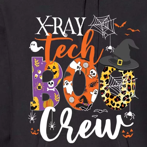 X Ray Tech Boo Crew X Ray Technician Halloween Funny Gifts Premium Hoodie