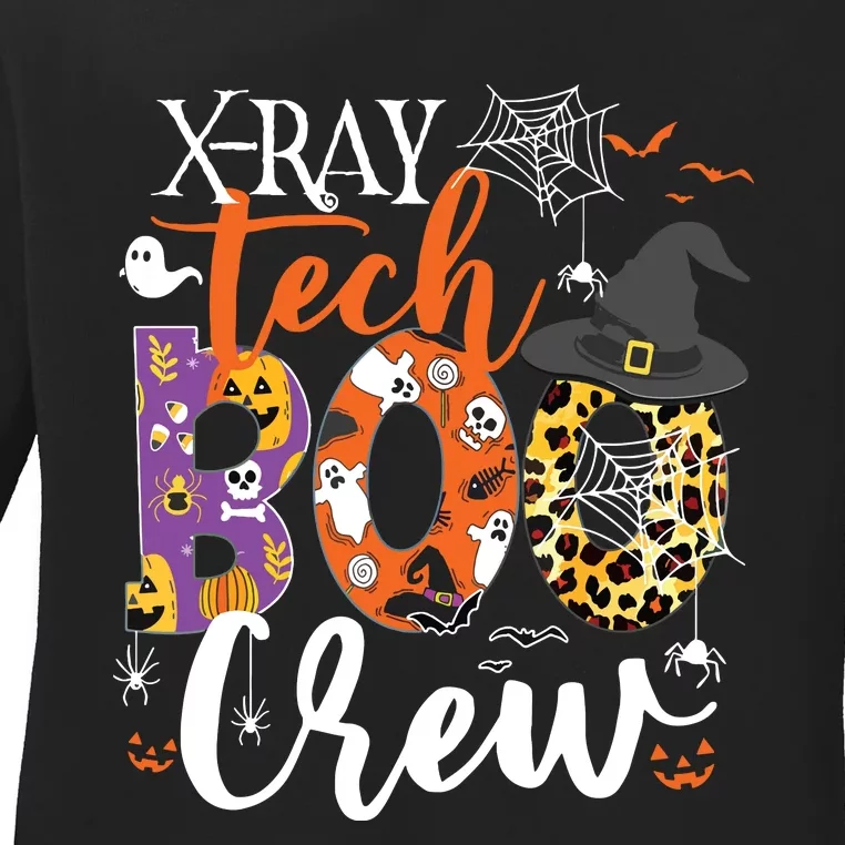 X Ray Tech Boo Crew X Ray Technician Halloween Funny Gifts Ladies Long Sleeve Shirt