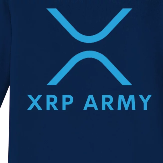 XRP Ripple XRP XRP Army XRP Cryptocurrency XRP Moon XRP Merch XRP Crypto Baby Long Sleeve Bodysuit