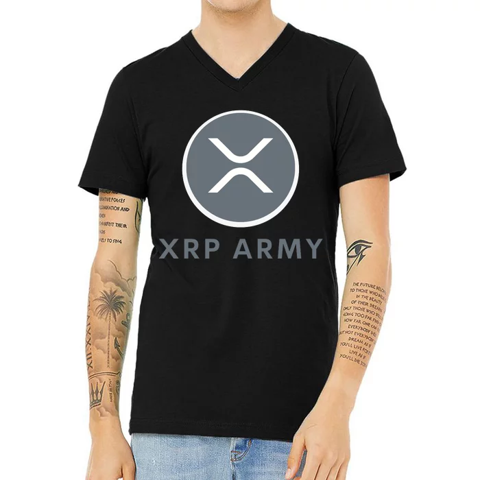 XRP Ripple XRP XRP Merch XRP Army XRP Cryptocurrency XRP Moon XRP Crypto V-Neck T-Shirt