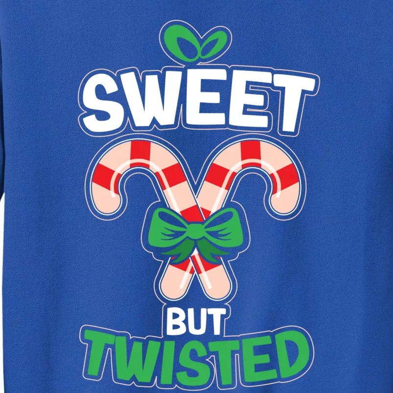 Xmas Sweet But Twisted Christmas Funny Candy Quote Gift Tall Sweatshirt