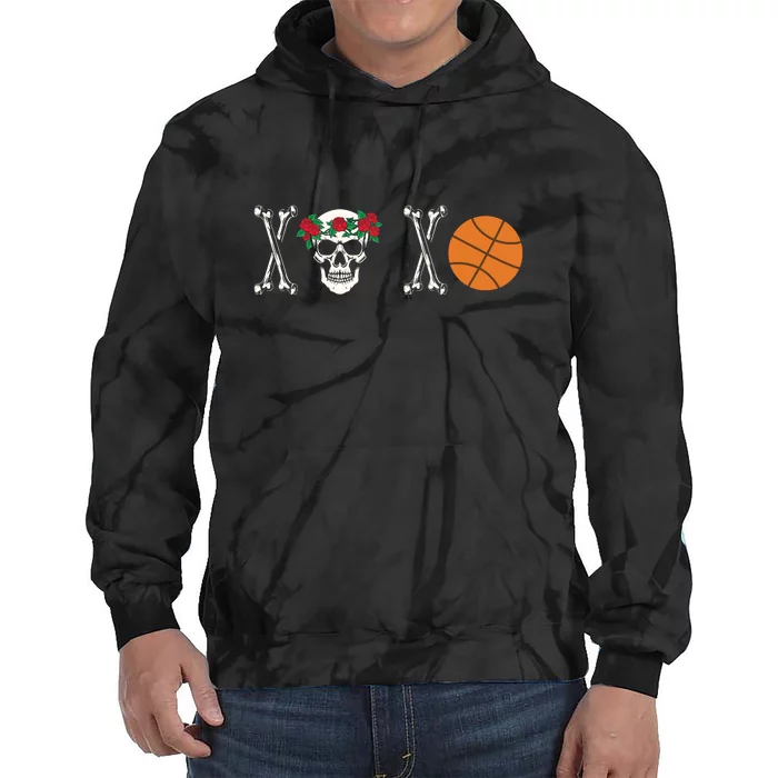 XOXO Skeleton Basketball Valentine Gift For Valentine Day Tie Dye Hoodie