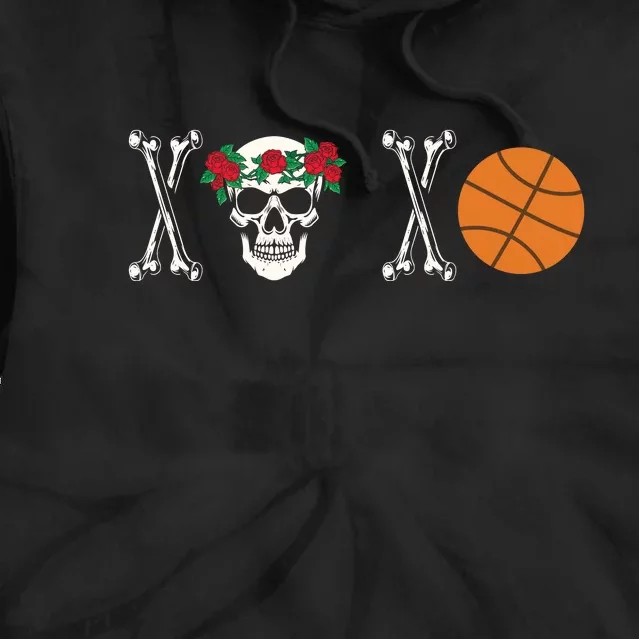 XOXO Skeleton Basketball Valentine Gift For Valentine Day Tie Dye Hoodie