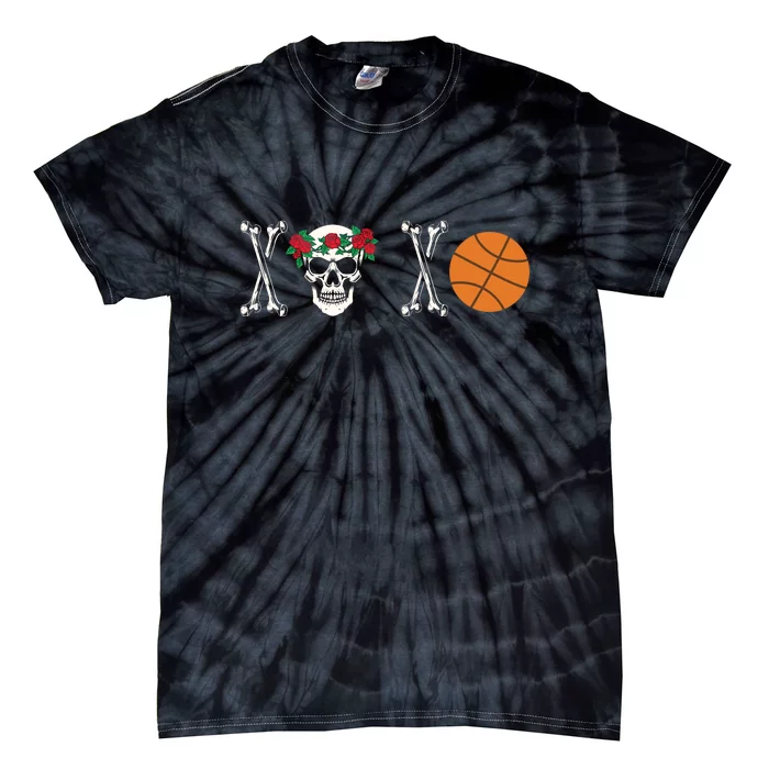 XOXO Skeleton Basketball Valentine Gift For Valentine Day Tie-Dye T-Shirt