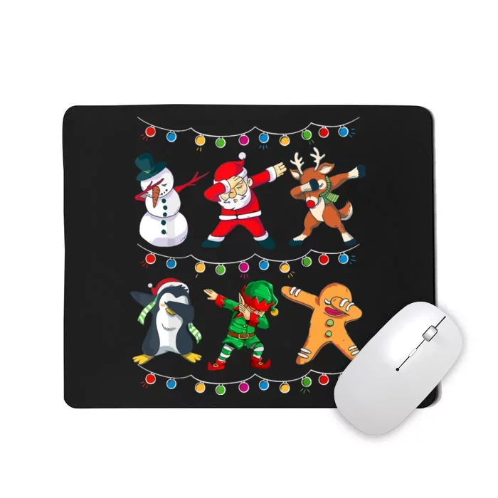 Xmas Santa Elf Deer Friends Funny Christmas Dabbing Gift Mousepad