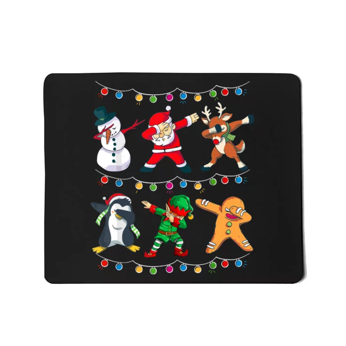 Xmas Santa Elf Deer Friends Funny Christmas Dabbing Gift Mousepad