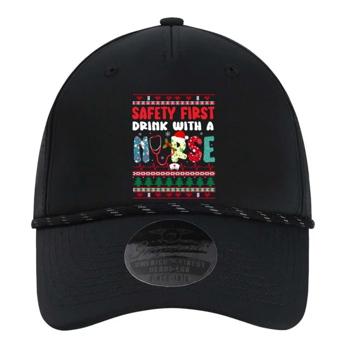 Xmas Safety First With A Nurse Ugly Christmas Gift Performance The Dyno Cap