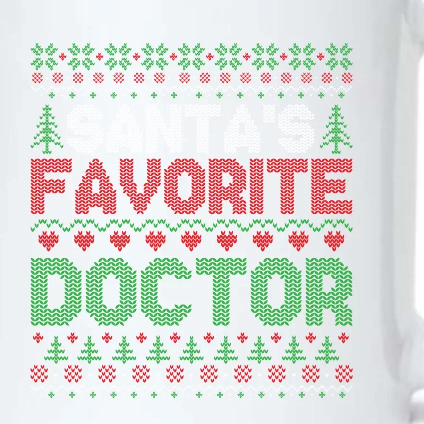 Xmas SantaS Favorite Doctor Funny Ugly Christmas Cute Gift Black Color Changing Mug