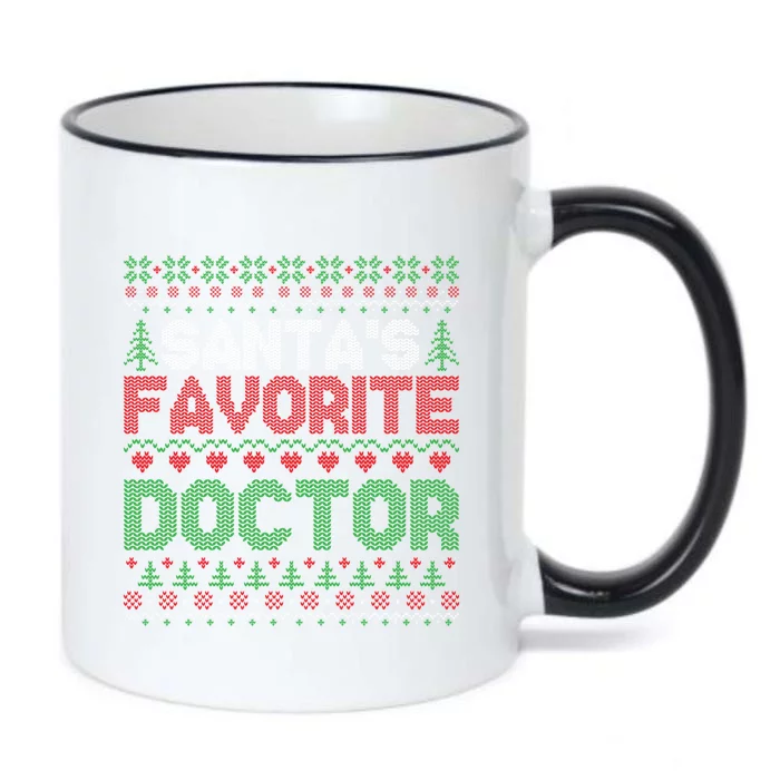 Xmas SantaS Favorite Doctor Funny Ugly Christmas Cute Gift Black Color Changing Mug