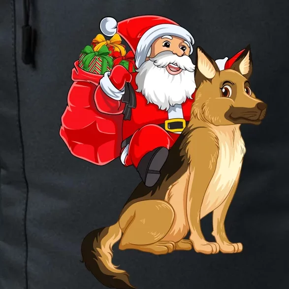 Xmas Squad Funny Santa Riding Ger Shepherd Dog Christmas Funny Gift Daily Commute Backpack