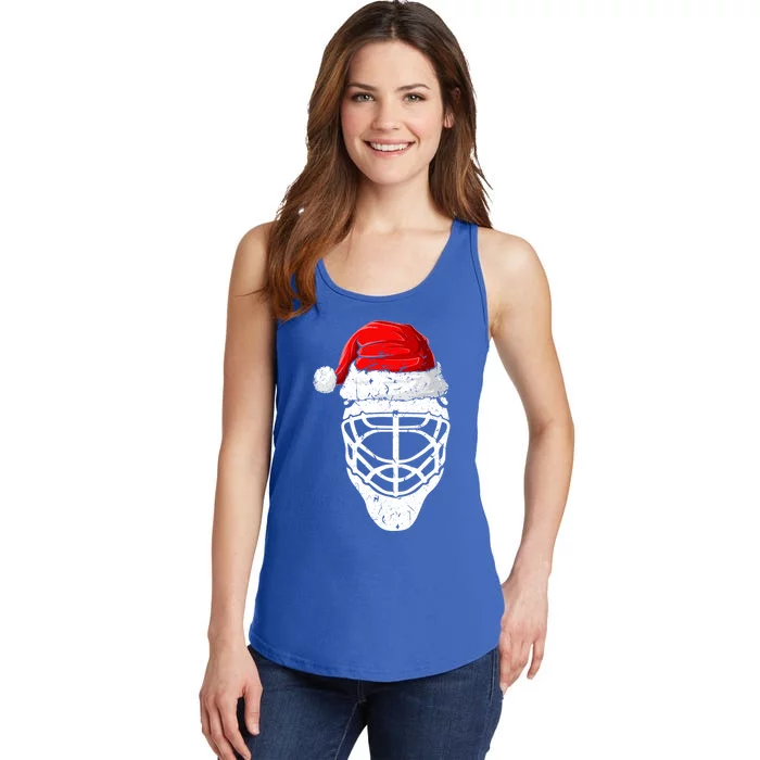 Xmas Santa Hat Christmas Ice Hockey Gift Ladies Essential Tank