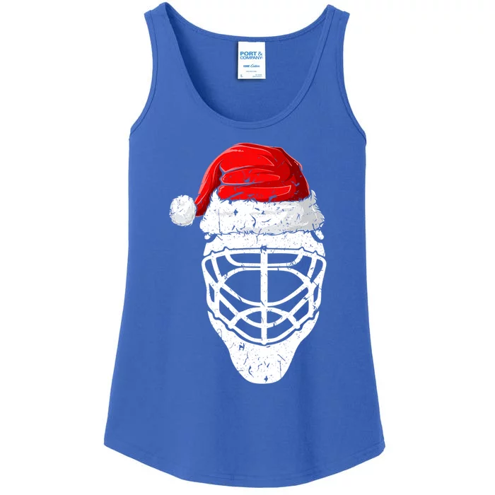 Xmas Santa Hat Christmas Ice Hockey Gift Ladies Essential Tank