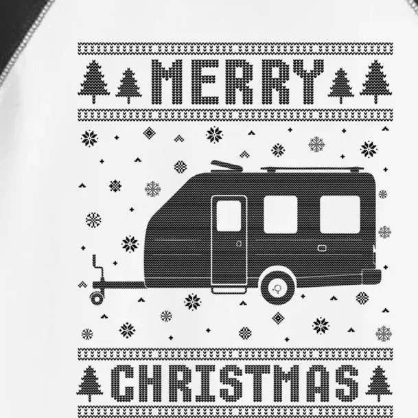 Xmas Santa Hat Camper Design Funny Ugly Christmas Sweater Gift Toddler Fine Jersey T-Shirt