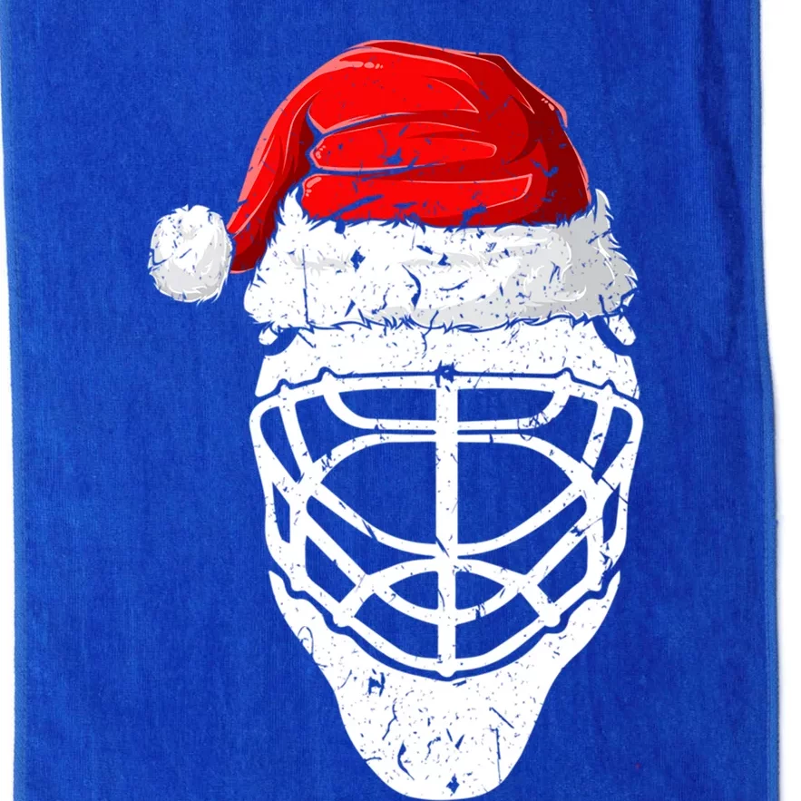 Xmas Santa Hat Christmas Ice Hockey Gift Platinum Collection Golf Towel