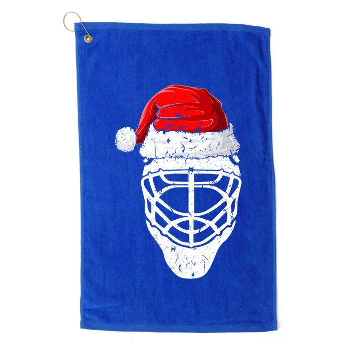 Xmas Santa Hat Christmas Ice Hockey Gift Platinum Collection Golf Towel