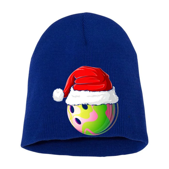 Xmas Santa Hat Christmas Bowling Meaningful Gift Short Acrylic Beanie