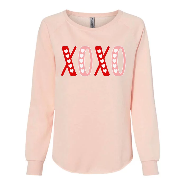 XOXO Sweet Love Valentine Heart Romantic Valentine's Day Womens California Wash Sweatshirt