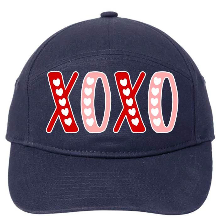 Xoxo Sweet Love Valentine Heart Rotic Valentines Day Gift 7-Panel Snapback Hat